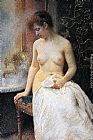 Vlaho Bukovac Famous Paintings - In the Bath